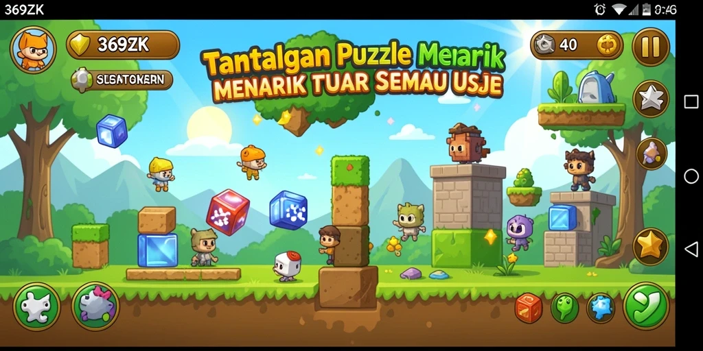 Screenshot tampilan gameplay 369ZK menampilkan tantangan Puzzle yang menarik.