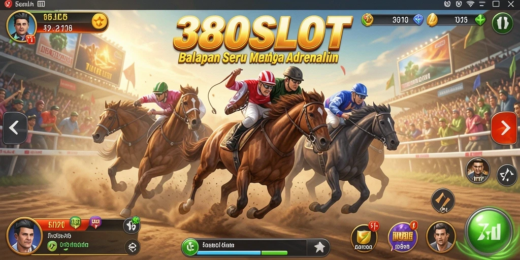 Tampilan gameplay seru di lintasan balap 380SLOT.