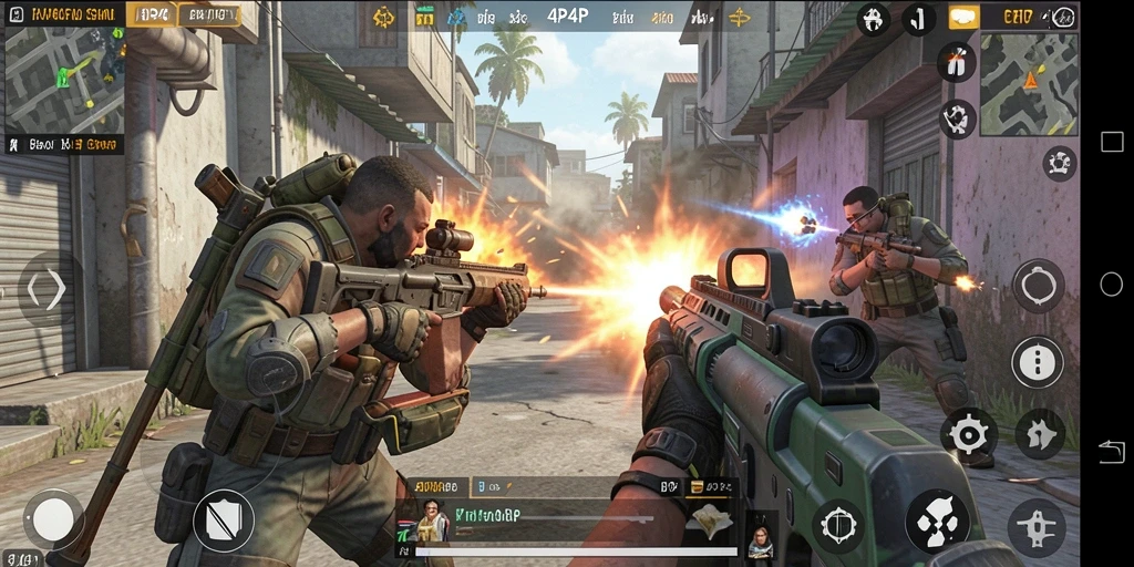 Tampilan gameplay seru dan menegangkan dari 4P4P.