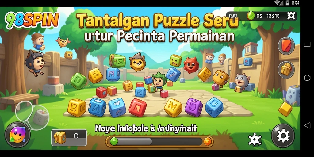 Screenshot gameplay 98SPIN menampilkan tantangan Puzzle yang mengasyikkan.