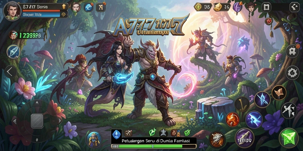 Gameplay A7777 yang penuh aksi dan petualangan.