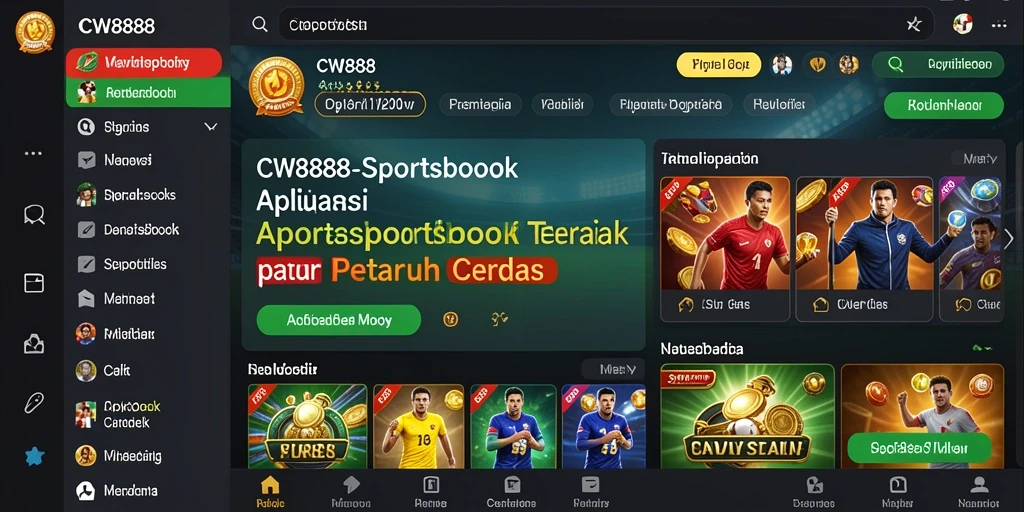 Tampilan gameplay menarik dari CW8888 dalam taruhan olahraga.