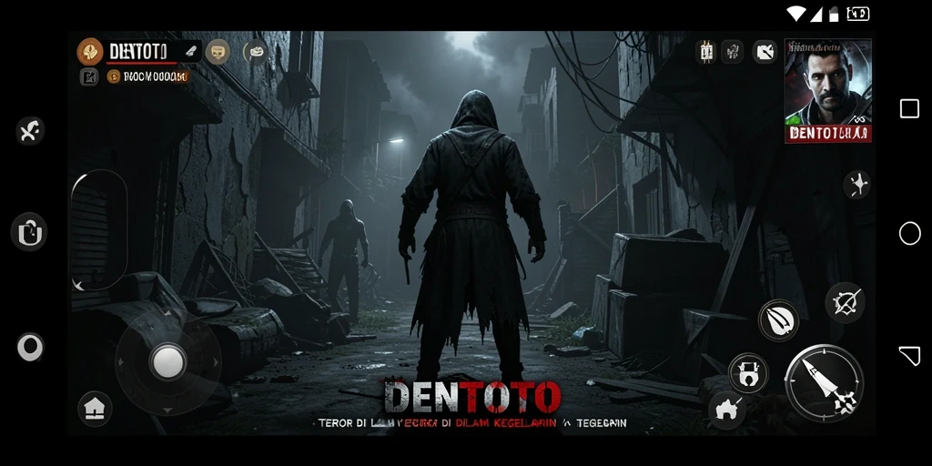Tampilan menyeramkan saat pemain menjelajahi lokasi angker dalam DENTOTO.