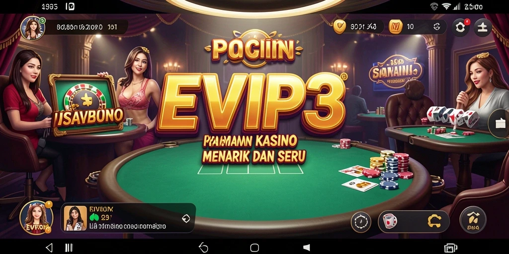 Tampilan gameplay EVIP3 yang menawan dalam suasana Kasino.