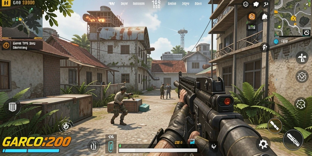 Tampilan gameplay intens dari GARCO200 dalam pertempuran TPS.
