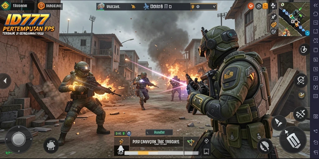 Screenshot gameplay ID777 menampilkan aksi tembak-menembak yang mendebarkan.