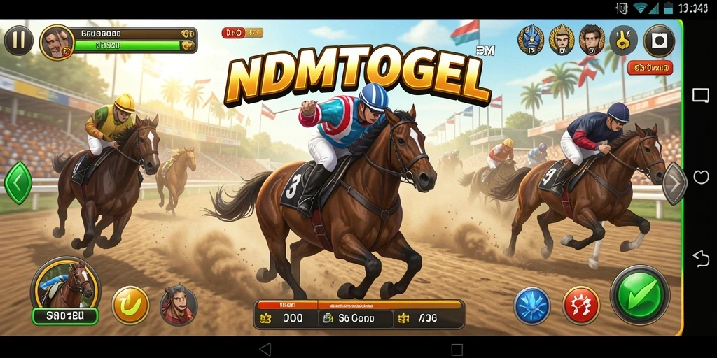 Tampilan menarik gameplay balap NDMTOGEL yang mendebarkan.