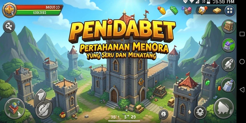 Screenshot utama menampilkan gameplay seru dan strategi Tower Defense.