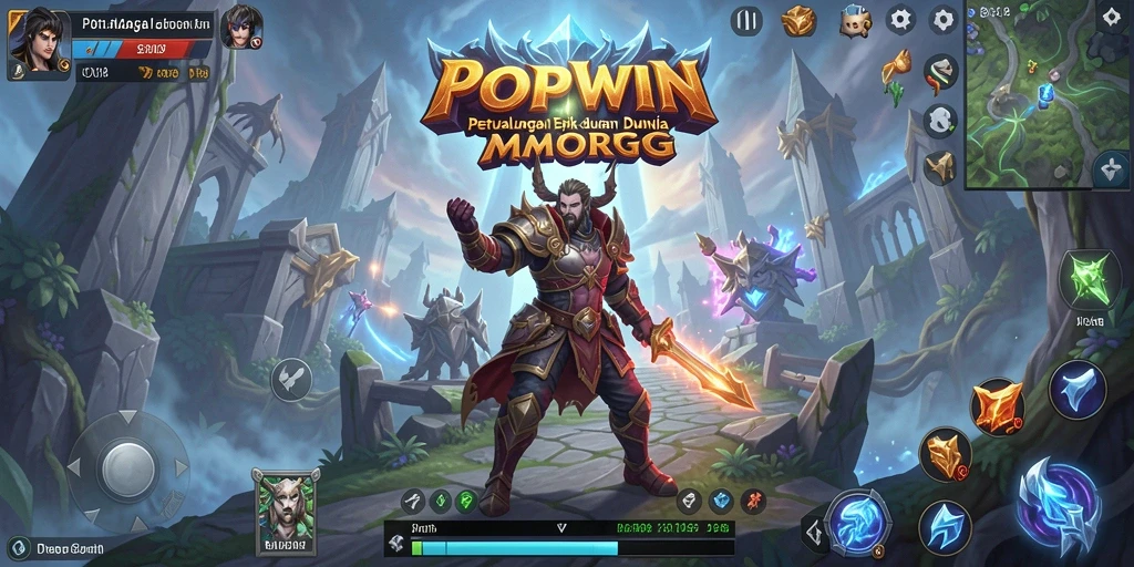 Screenshot menunjukkan aksi intens dalam permainan MMORPG.
