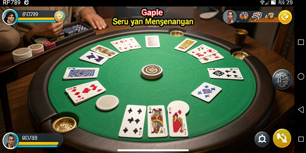 Screenshot gameplay RR789 menampilkan momen seru saat bermain Gaple.