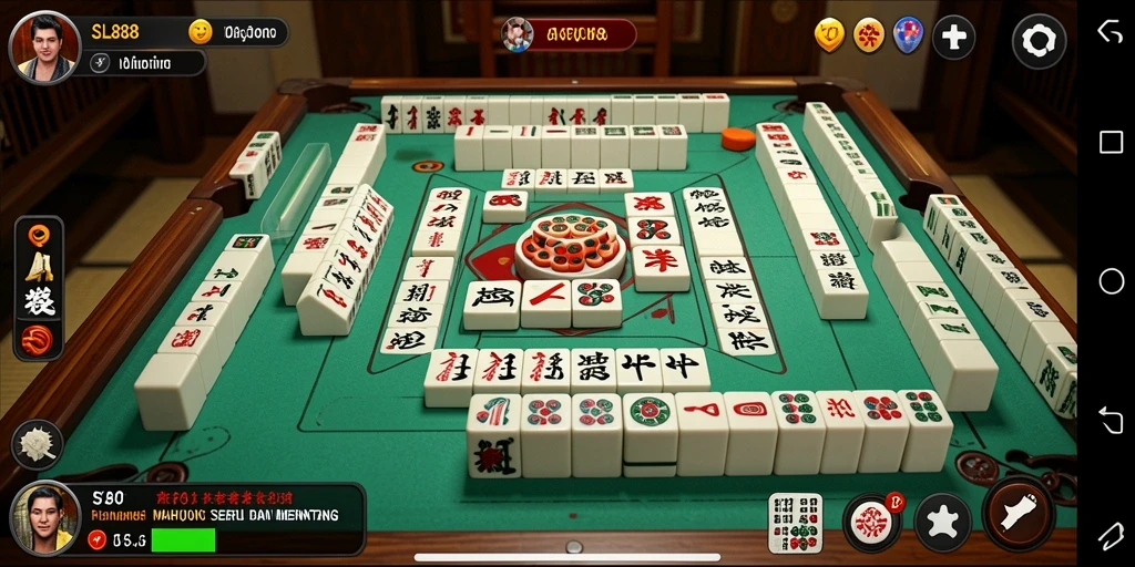 Screenshot gameplay SL888 menunjukkan pengalaman mahjong yang menarik.